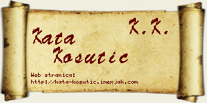 Kata Košutić vizit kartica